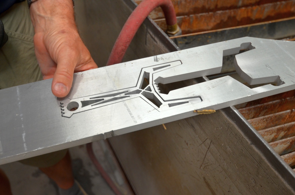 Y-shaped Slingshot Body Just Off the Water Jet at ADR Hydrocut